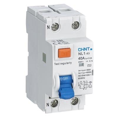Diferencial accesoriableChint NL1-2-40-30AC/AX NL-12P 40A 30ma AC