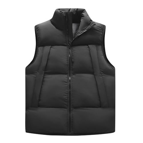 Lightweight Puffer Vest Men Sleeveless Winter Coat Stand Collar Vest Zip Up Down Vest Big and Tall Puffer Vest2