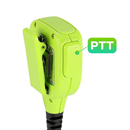 Keyblu Waterproof Shoulder Speaker Mic 2 Pin Two Way Radio Microphone With 3.5Mm Audio Jack Compatible With Baofeng Uv-5R, Btech, Kenwood, Retevis Radios Walkie Talkie (For Kenwood, Green) #TOP5