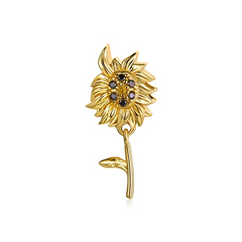 Charme tournesol en argent 925 pour bracelet européen chic