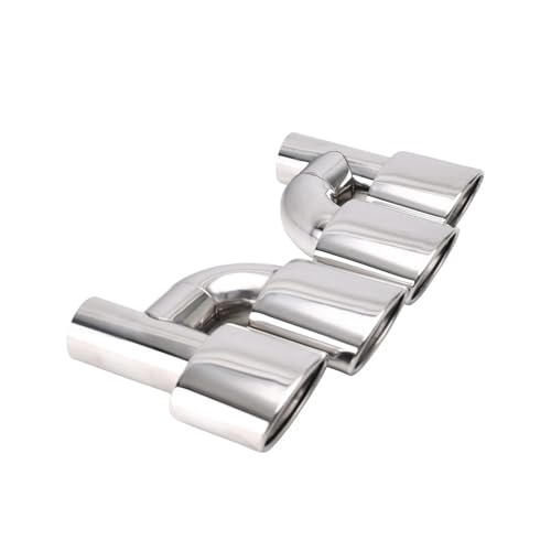 Tuyau de queue silencieux auto double sortie d'échappement 63mm