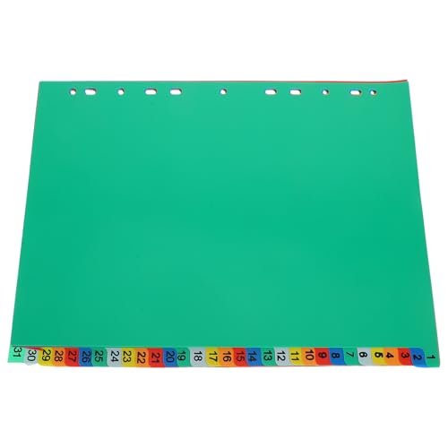 Separadores de archivos con pestañas para organizar apuntes de cuadernos en el estudio