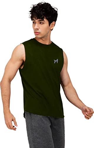 Image of Solid Sleeveless Cotton Regular Fit Mens Stylish Top Tanks Vest T-Shirt (Combo Pack of 2)