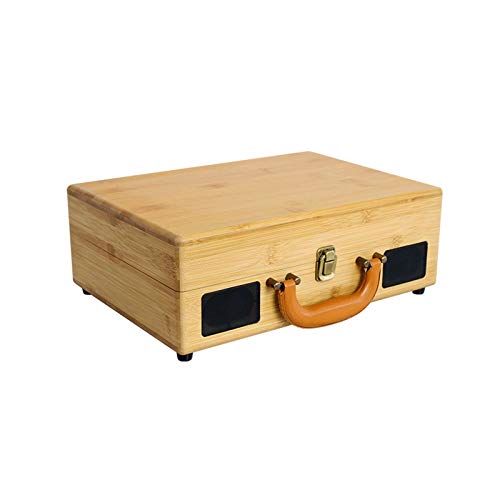 ZJFHEYUO Giradischi Portatile a Tre velocità, USB, Bluetooth, 7/10/12 Pollici, con Altoparlanti Stereo integrati e Cuffie.