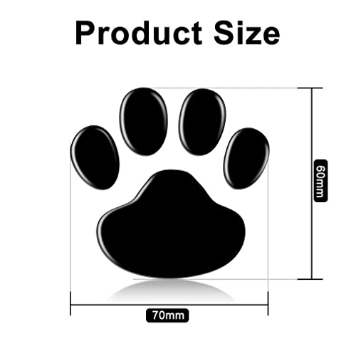 Sosa&Ya 4X Auto Aufkleber Hund Katze Pfoten Tatzen 3D Sticker (Schwarz)