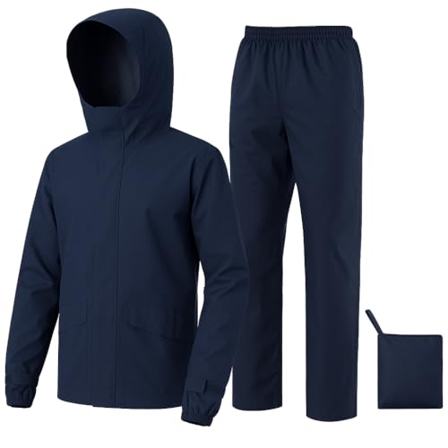 Image of Waterproof Raincoat for Men | Lightweight & Durable Rain Jacket with Hood | Windproof & Breathable | Travel-Friendly, Bike & Motorcycle Use