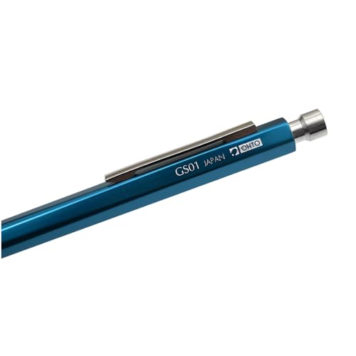 Image of OHTO GS01 Ballpoint Pen 0.7mm Medium Tip Black Ink | Blue Metal Body | Smooth Writing Japanese Pen for Office & Professional Use Made In Japan