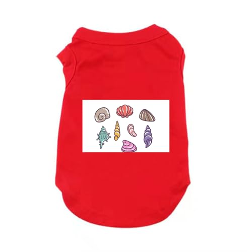 CNJKS M 犬服 Tシャツ レッド シャツ 春夏 夏服 スポーツ服 タンクトップ 可愛い 柔らかい 仮装 ファッション 小型 中型犬服猫服 通気 散歩 お出かけ 吸水 速乾 犬用ペット服 洗濯機洗い 9種類サイズ 着脱しやすく