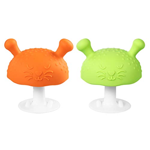 ARTIBETTER 2 Peças de Silicone para Bebês Brinquedos de Dentição Chupeta de Silicone Em Forma de Cog