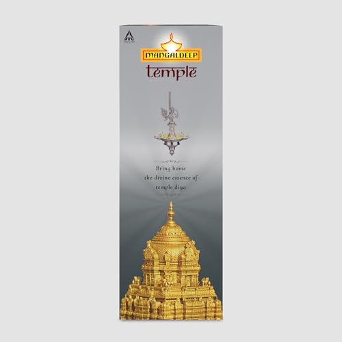 Mangaldeep Temple Silver Tradition - Diya Inspired Fragrance - Premium Incense Sticks (50 Sticks)