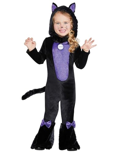 Disfraz completo de gato negro para niñas 5T-6T