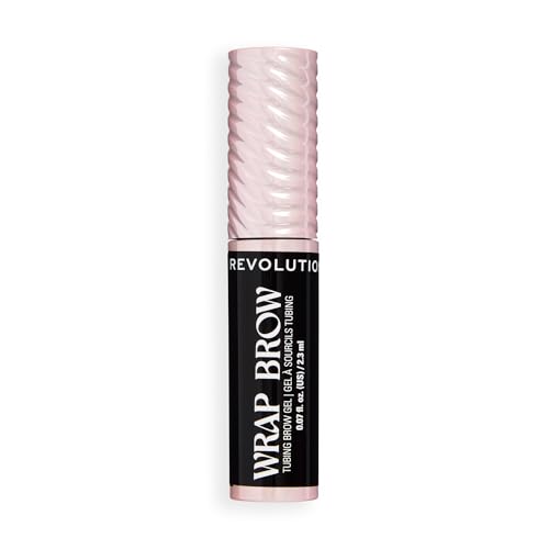 Image of Revolution Wrap Brow Tubing Tinted Eyebrow Gel, Ebony Black | Matte Finish for Dark Circles, Redness & Blemishes, Vegan & Cruelty-Free, 0.11 fl oz