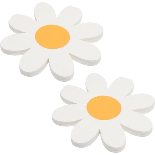 Lot de 40 serviettes décoratives en forme de marguerite, serviettes décoratives pour anniversaire d'enfant, festival, Noël