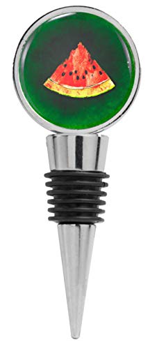 Illustration of a Slice of Watermelon Wine Stopper