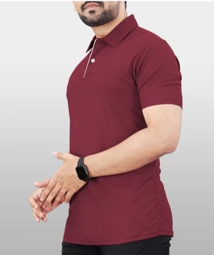 Image of T-Shirt for Men's | Regular Fit Polo Casual Stylish | Half Sleeve T Shirt