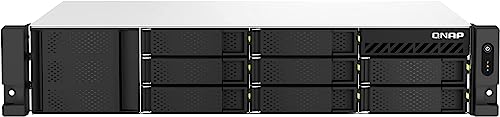 Image of QNAP TS-864eU-8G-US 8 Bay High-Speed Short Depth Rackmount Rackmount NAS with Dual-2.5GbE, Intel Celeron CPU, 8GB DDR4 Memory and 2.5GbE (2.5G /1G /100M) Network Connectivity (Diskless)