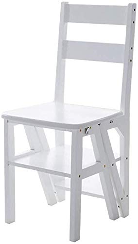Tabouret escabeau pliant en bois pliable avec dossier pour la maison