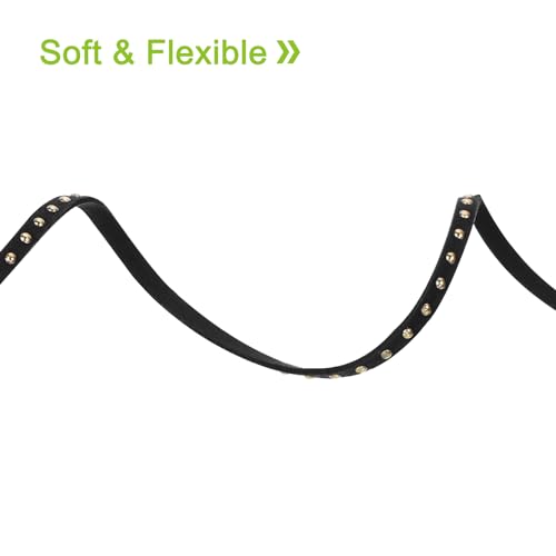 Cordón de gamuza de piel sintética para fabricación de joyería, cinta de cuero de 5 mm con remache 6