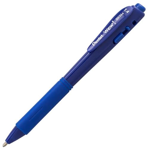 Pentel Wow! Retractable Ballpoint Pen, (1.4Mm) Bold Line, Triangular Barrel, Blue Ink, 18 Pack #TOP1
