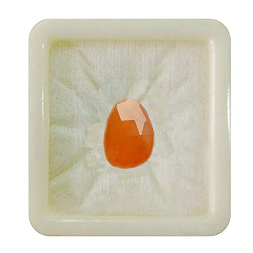 Image of Real Certified Carnelian Gemstone 2.25 Ratti 10.25 Ratti Raat-Ratua Upratna Meash Rashi Ratan Oval, Pear, Rectangle, Round Shape Chakra Healing Mangal (Mars) Stone Art and Craft Supplies