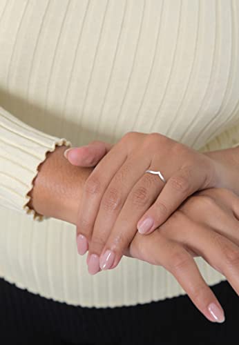 Elli Anelli Donne V-Forma Impilamento Tendenza In Argento Sterlino 925 - 5