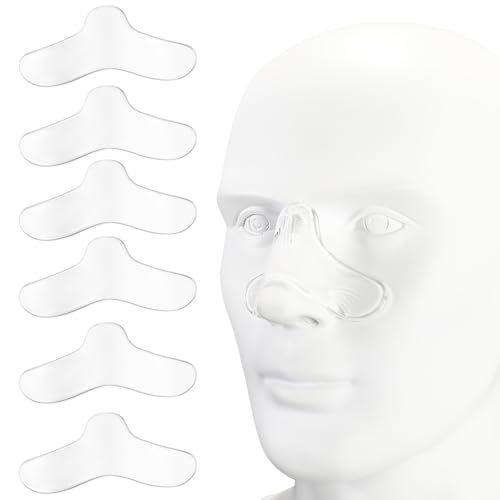 Nasal Pads for CPAP Comfortable Silicone Gel Nose Pad 6 Pcs CPAP Mask Cushions Nose Bridge Protector Mask Liners for Breathing Machine