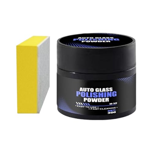 Car Glass Polishing Powder - Invisible Restorer Scratch Remover, Cerium Oxide Compound, Windshield Repair | Auto Window Buffing Solution Defect Eliminators for...