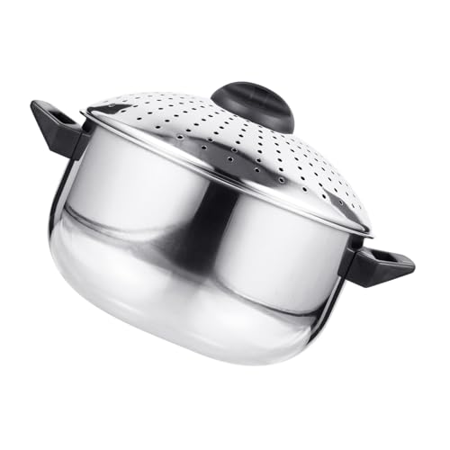 MOTHNUR Olla de Acero Inoxidable para Cocinar Fideos con Diseño Integrado Antióxido Antiadherente y de Alta Resistencia y Fácil de Limpiar para Cocina Rápida y Saludable