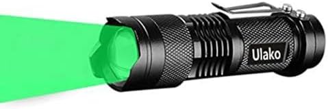 Single 1 Mode Zoomable LED 150 Yard Green Light Flashlight Torch For Fishing Hunting Detector