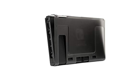 装着したままドッグに収容できるお得な2点セット! @世界最薄 0.7mmウルトラスリムケース(スモークブラック) + A薄型 液晶保護フィルム(自己吸着機能付き) 任天堂スイッチ専用 Nintendo Switch ニンテンドー PLEVE ULTRA S