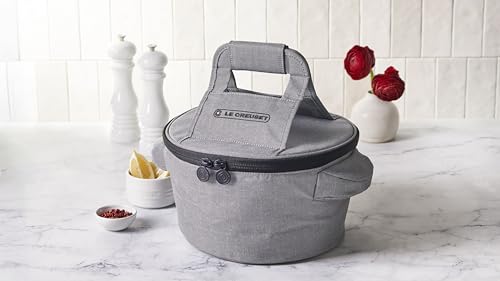 Image of Le Creuset Small Round Tote Bag, Noir | Small Fits 4.5 qt. or 5.5 qt. Round Dutch Oven