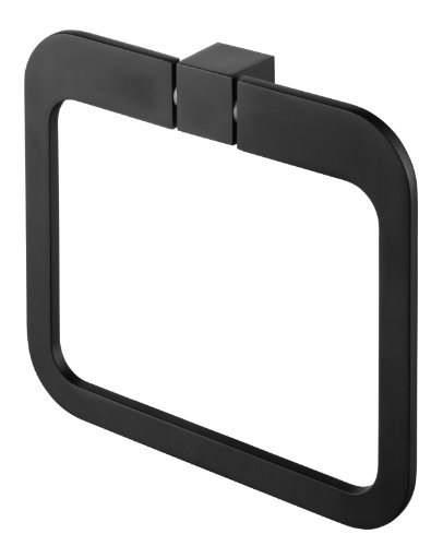 Bisk 02969 Futura Finished Hand Towel Ring, 20 x 3 x 17.5 cm, Black