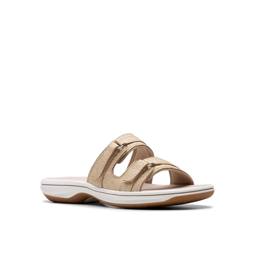 Clarks Cloudsteppers Women's Breeze Piper Slide Sandal, Sand Interest Synthetic, 10 Medium US by Clarks - Used condition - Image 8