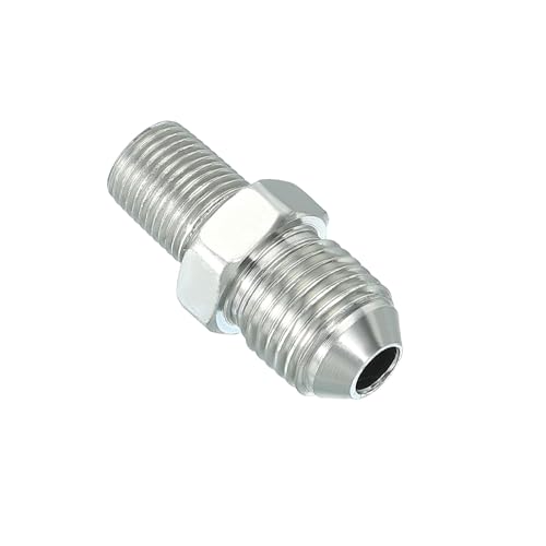 Image of PATIKIL Pipe Adapter Connector 1 /2 inch Male 74 Flare JIC x 1 /8 inch Male R Pipe Fitting Oil Feed Restrictor Fitting Hydraulic Connector for Oil Steam Water Pipelines System