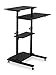 Mount-It! Mobile Stand Up Desk/Height Adjustable Computer Work Station Rolling Presentation Cart (MI-7940B)