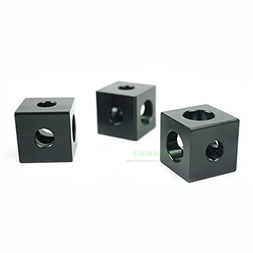 Lysee 3D Printer Parts & Accessories - 10pcs 3D Printer Parts Cube Corner Tee Corner Chassis Corner Prism Connector - (Color: Black)