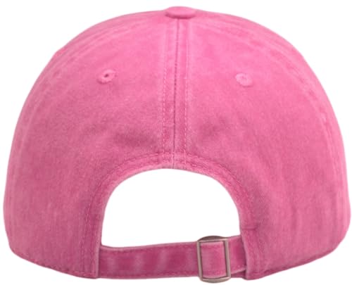 Image of Vintage Washed Cotton Baseball Caps Men Women Adjustable Unstructured Low Profile Dad Hat