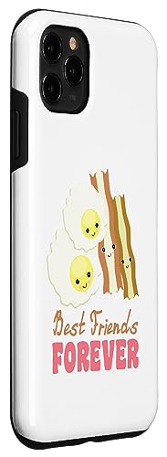 Image of iPhone 11 Pro Max Cute Kawaii Eggs and Bacon BFF Best Friends Forever Case