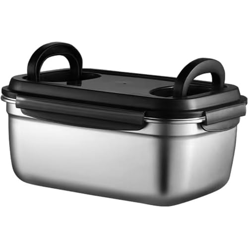 BADANT ステンレス 大容量 弁当箱 蓋付き 密閉 コンテナ 食洗器OK 冷蔵庫 冷凍容器 (7500ml,a)