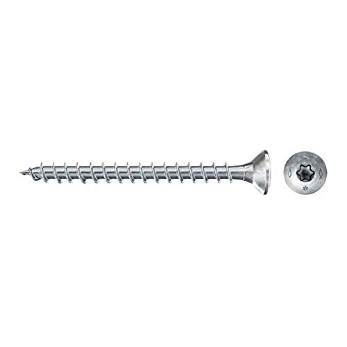 fischer PowerFast II CTF 3,0 x 25, Spanplattenschraube (500 Stk.) mit Vollgewinde, Senkkopfschraube mit Innenstern… – Ansicht 1