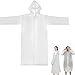 Rain Ponchos for Adults Reusable, Emergency Raincoats with Hood & Drawstring, Rain Poncho for Camping Travel Essentials