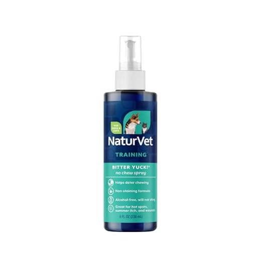 NaturVet Bitter Yuck! No Chew Spray for Dogs, Cats, and Horses Pet Training Spray, Liquid, Made in The USA, 8 Ounce