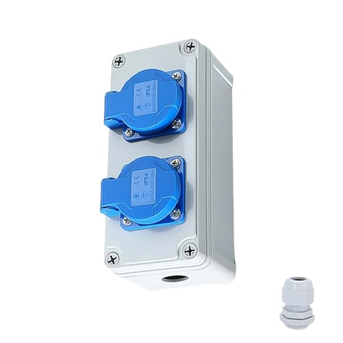 Boîte électrique extérieure étanche 3 ports 16A boîtier fort impact humidité