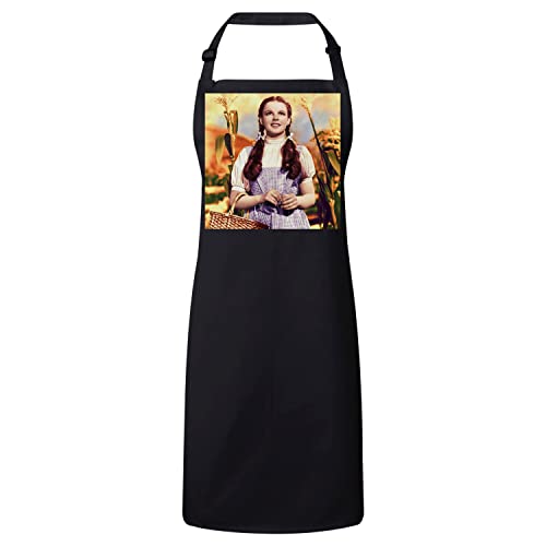 Tablier noir premium Judy Garland vêtement de cuisine haut de gamme photo de star