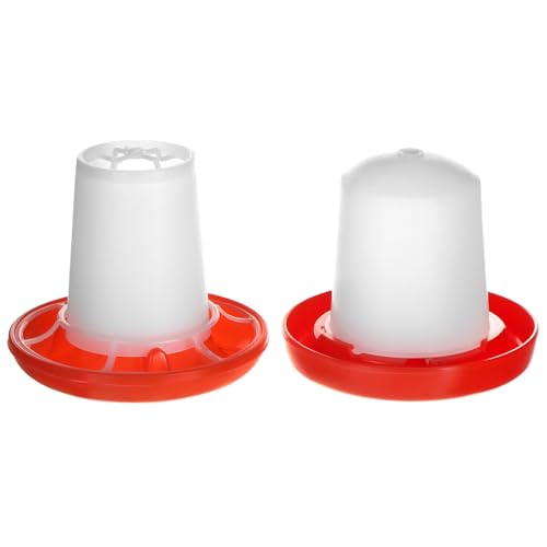 Qwork® Abbeveratoio E Mangiatoia Per Pulcini - 160Ml&160G - Per Polli E Piccolo Pollame - Plastica Resistente, Facile Da Pulire