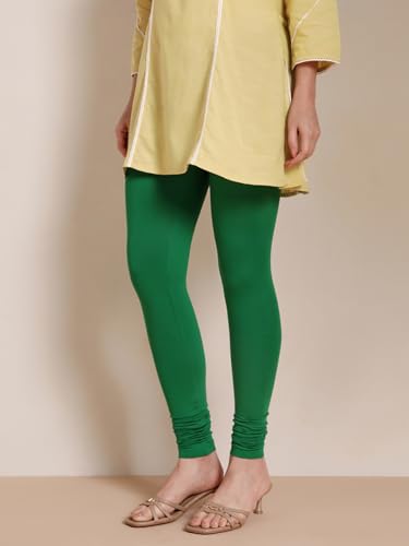 Image of TWIN BIRDS Tailored Cut and Classic Fit Super Stretchable Elastane Fabric Churidar Leggings for Women
