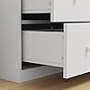 AIEGLE Nursery Dresser - 5-Drawer Baby Dresser With Shelves, White Wood Chest Of Drawers, 47.6"W X 36.1"H