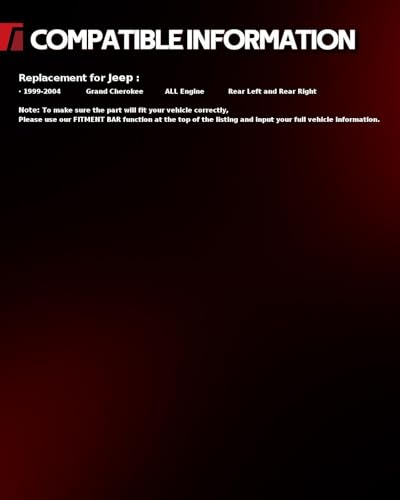 Image of Torchbeam Rear Brake Calipers Set for Jeep 1999-2004 Grand Cherokee, Rear Left and Rear Right Calipers Replace # 18B4819+18B4818