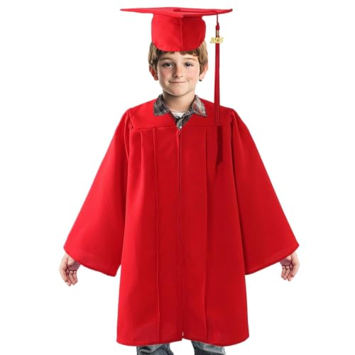 Gorro y bata para niños con ajuste elástico cómodo que evita rozaduras en la graduación