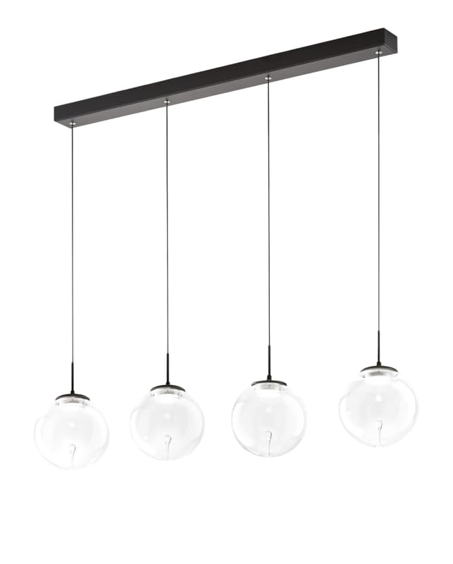 Suspension Fabas Luce Ariel 4 lumières LED 28W dimmable pour luminaire de salon